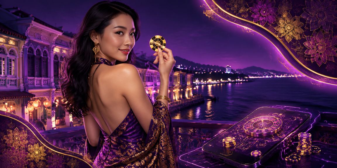 Suasana pertaruhan kasino Penang dalam corak batik tradisional Malaysia